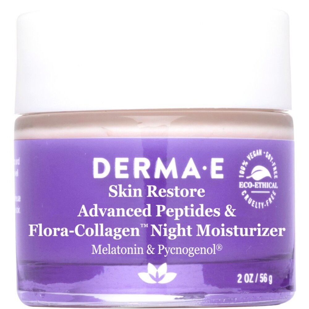 Advanced Peptides & Flora-Collagen Night DermaE Natural Bodycare 2 ounces